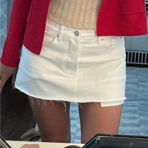 Parke white mini skirt